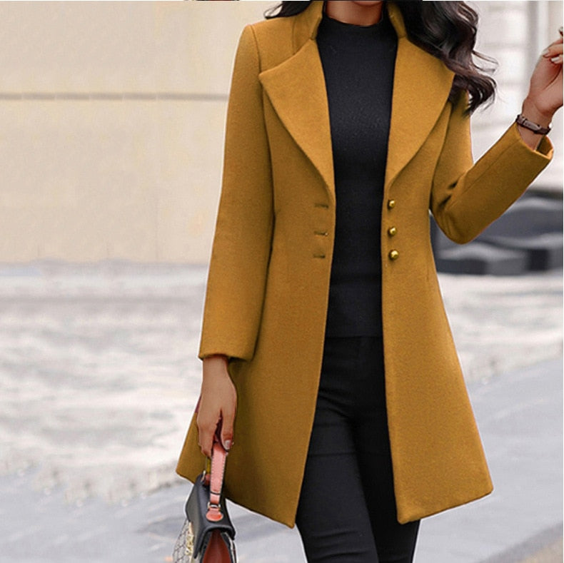 OCEAN | CHIC BUTTONED OVERCOAT