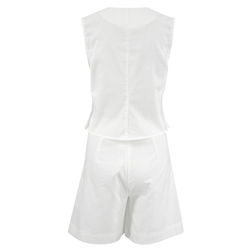 SIMPHARA | TAILORED VEST AND SHORTS SET