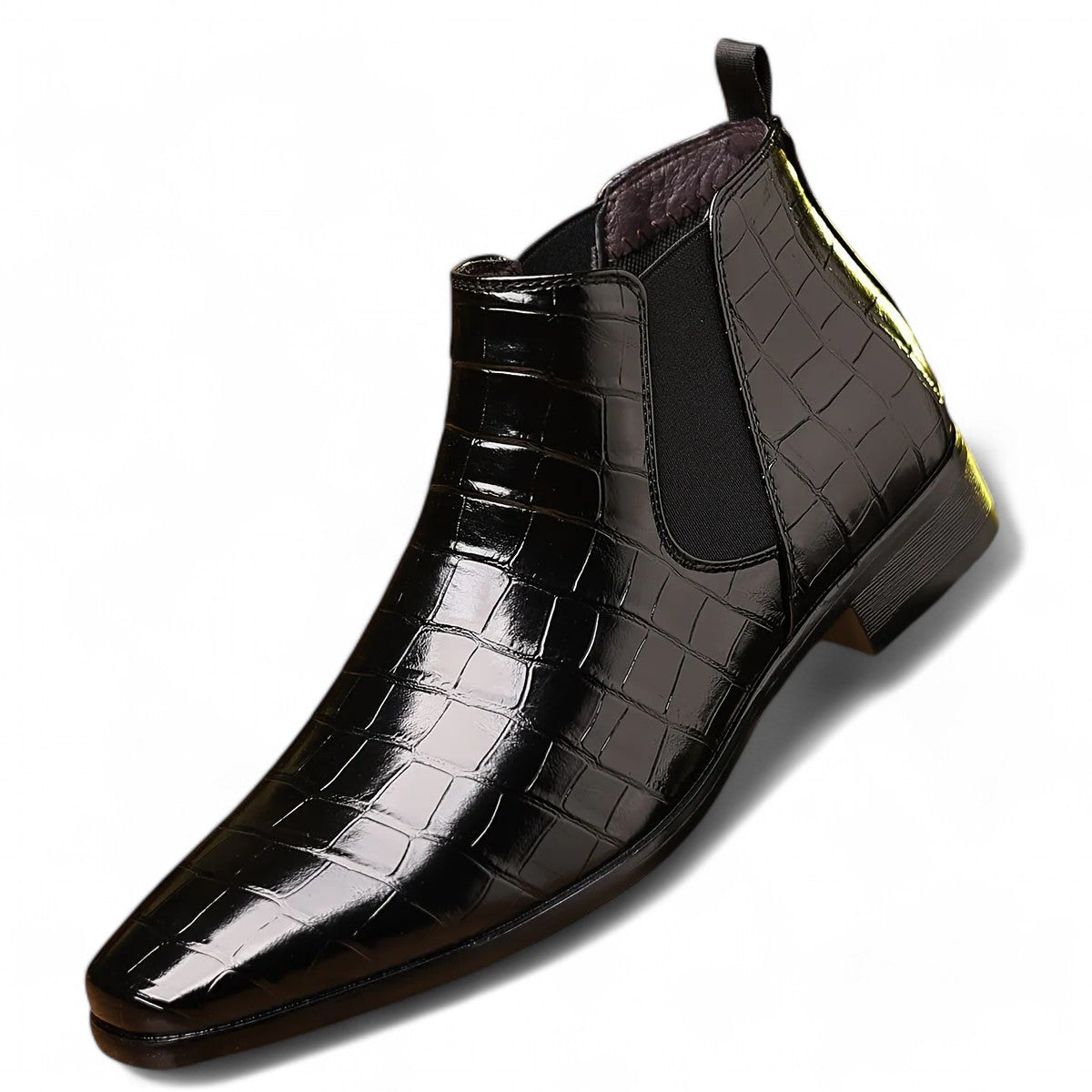 PALCAMA | ELEGANT CROCODILE-PRINT CHELSEA BOOTS