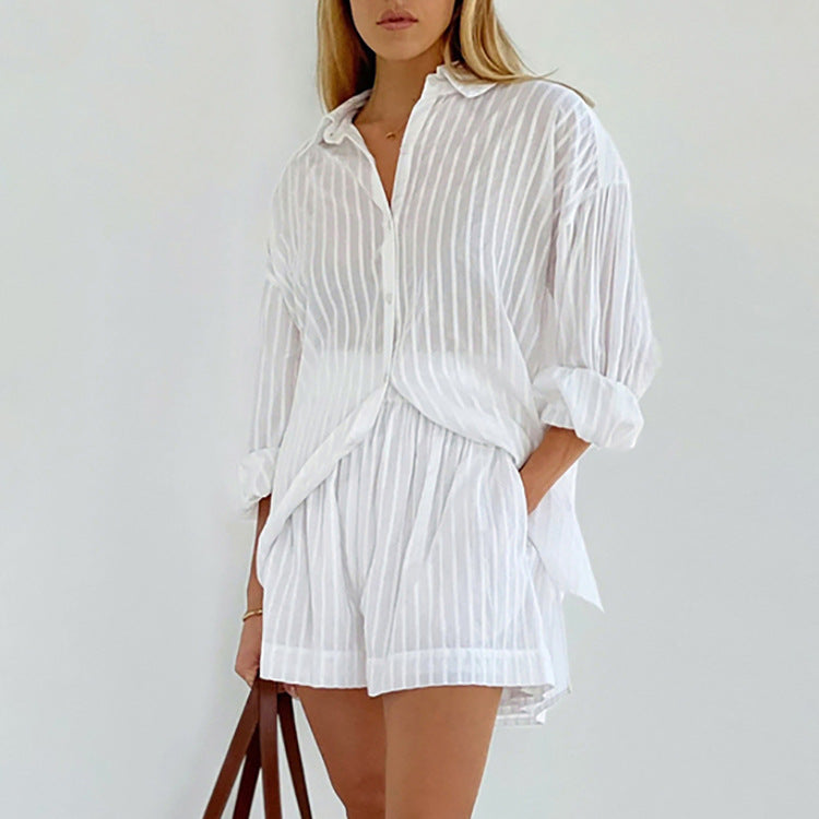 VIOLETTA | BREEZY BUTTON-UP AND SHORTS SET