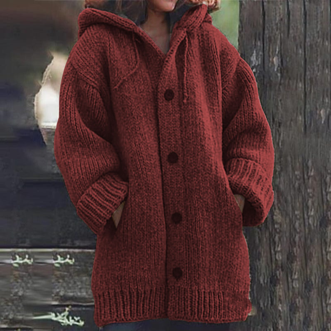 ESMERAY | COZY KNIT HOODIE