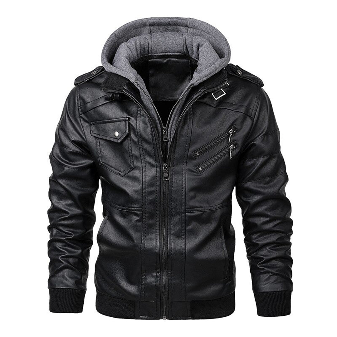 WYATT | HOODED LEATHER JACKET