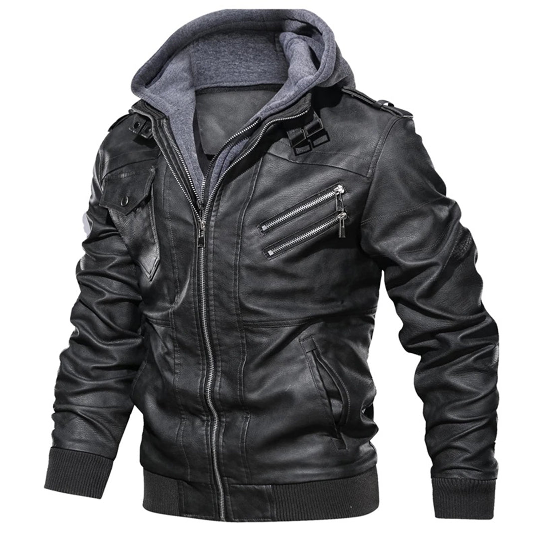 WYATT | HOODED LEATHER JACKET