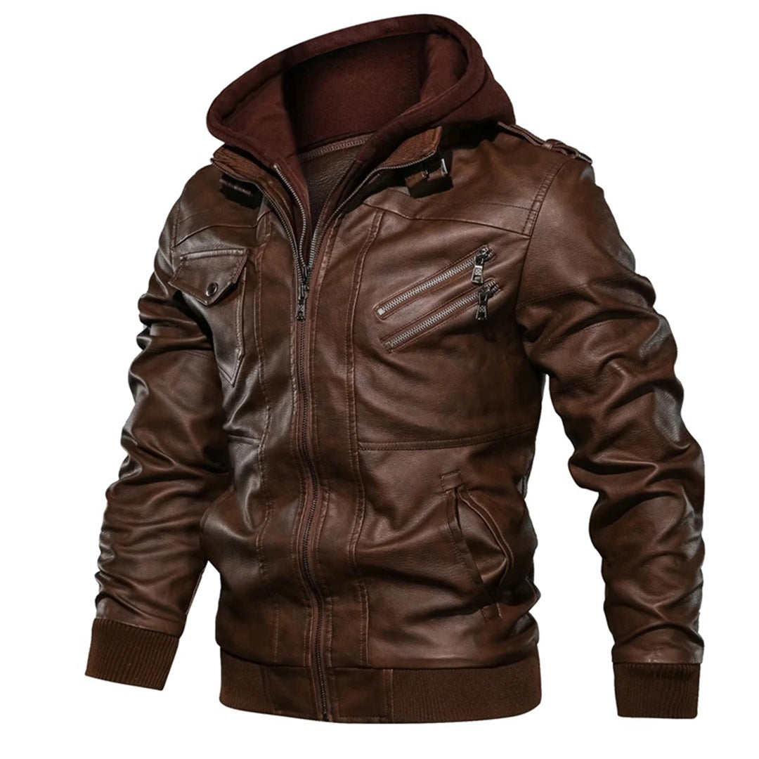 WYATT | HOODED LEATHER JACKET