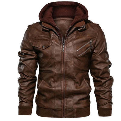 WYATT | HOODED LEATHER JACKET