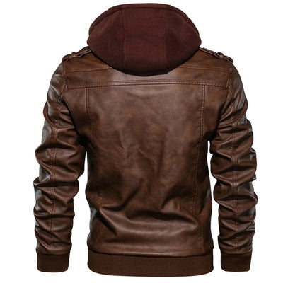 WYATT | HOODED LEATHER JACKET