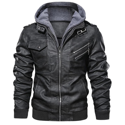 WYATT | HOODED LEATHER JACKET