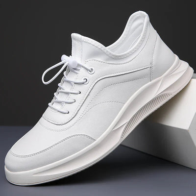 PORTO | SLEEK WHITE LACE-UP SNEAKERS