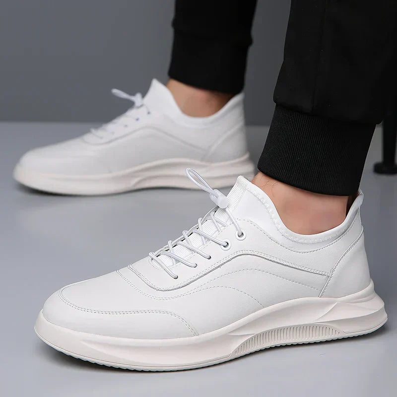 PORTO | SLEEK WHITE LACE-UP SNEAKERS