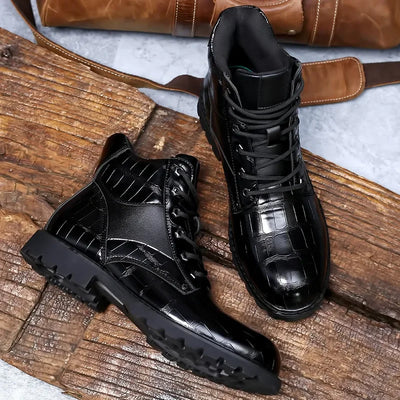 DOMINIC | CROCODILE LEATHER BOOTS