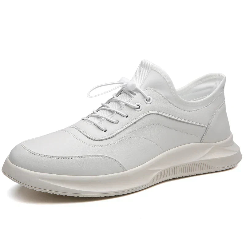 PORTO | SLEEK WHITE LACE-UP SNEAKERS