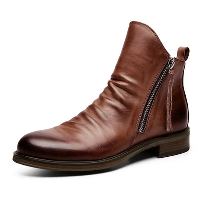 PELIGRA | LUXURY ZIP-UP LEATHER BOOTS