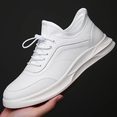 PORTO | SLEEK WHITE LACE-UP SNEAKERS