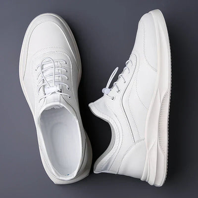 PORTO | SLEEK WHITE LACE-UP SNEAKERS