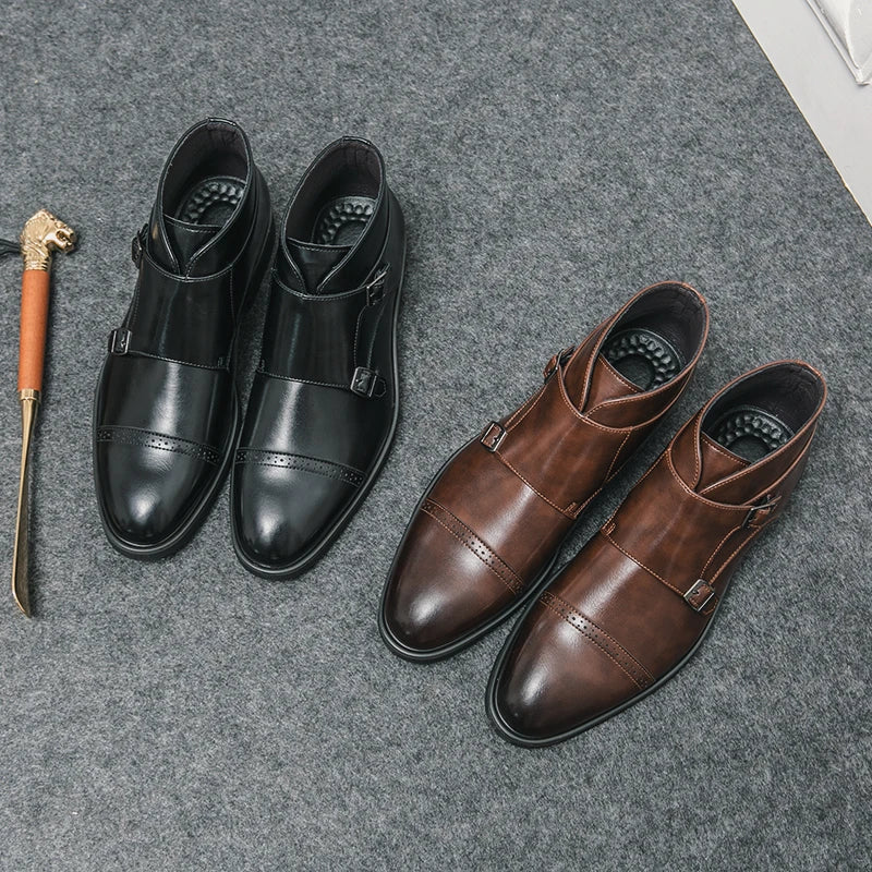 LOÉRA | LUXURY DOUBLE MONK STRAP BOOTS