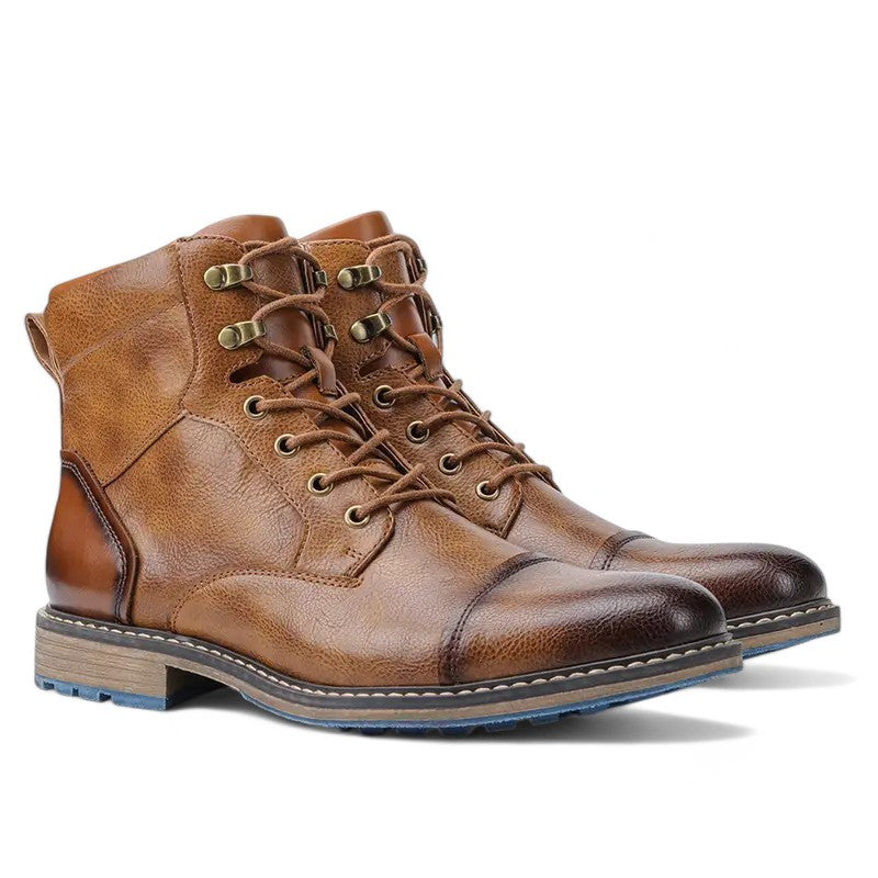 KAY | LEATHER MILITARY-INSPIRED BOOTS