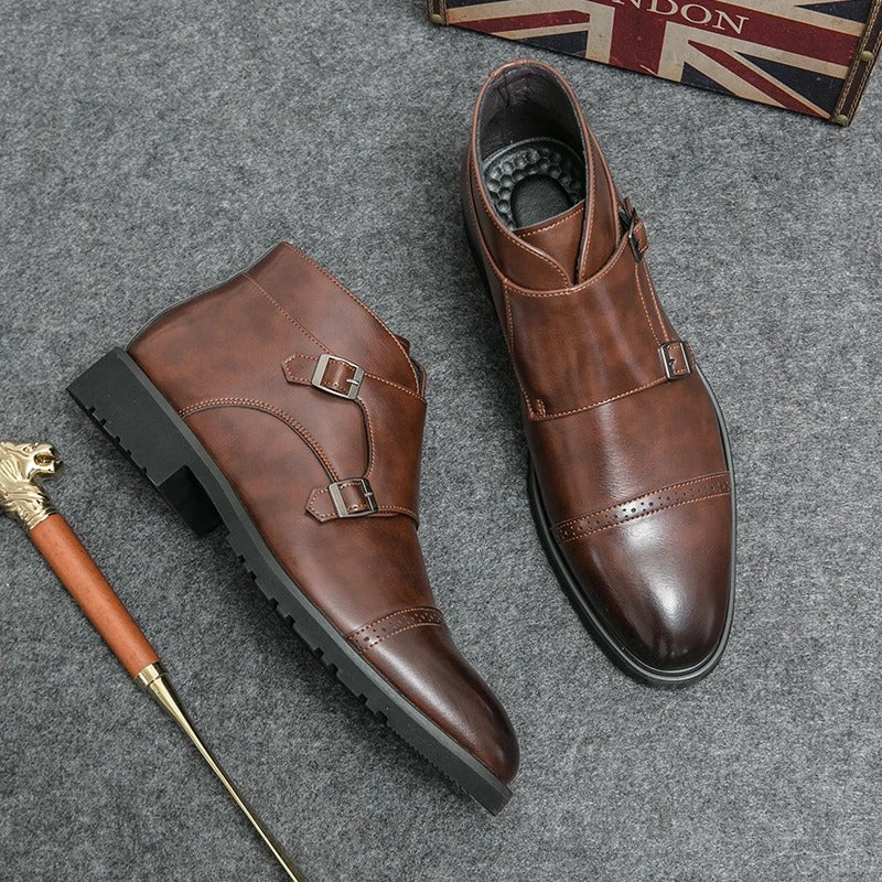 LOÉRA | LUXURY DOUBLE MONK STRAP BOOTS