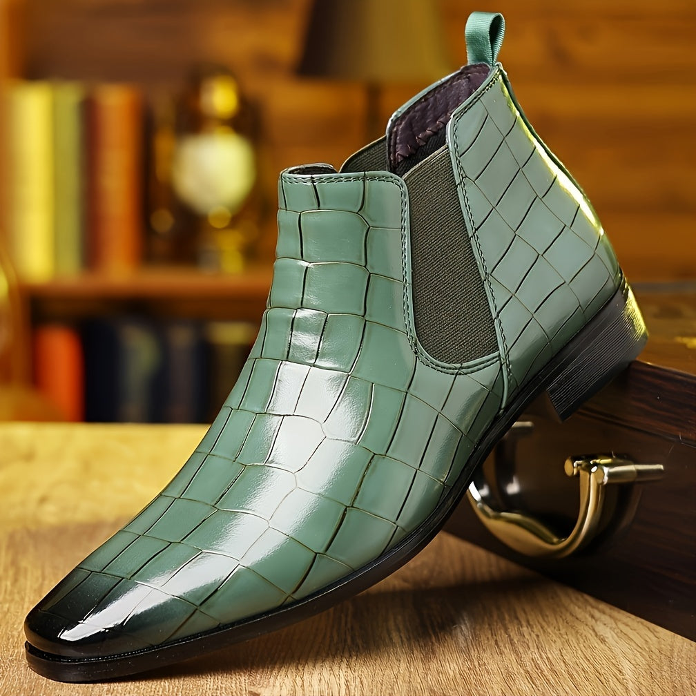 PALCAMA | ELEGANT CROCODILE-PRINT CHELSEA BOOTS