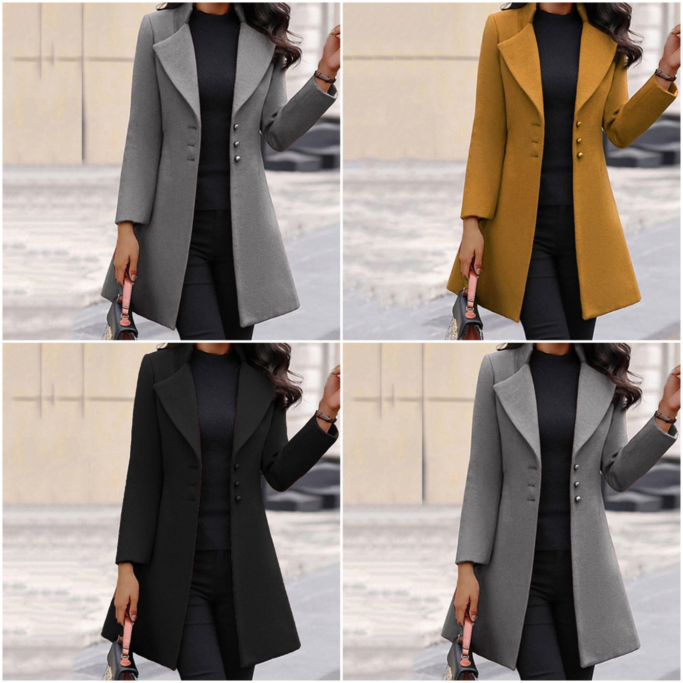 OCEAN | CHIC BUTTONED OVERCOAT