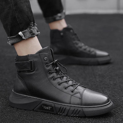 NUEVO | LEATHER HIGH-TOP SNEAKERS