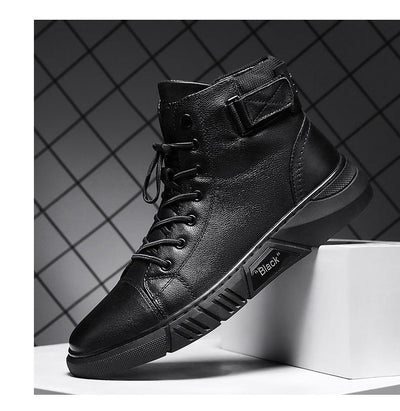 NUEVO | LEATHER HIGH-TOP SNEAKERS