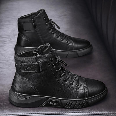 NUEVO | LEATHER HIGH-TOP SNEAKERS